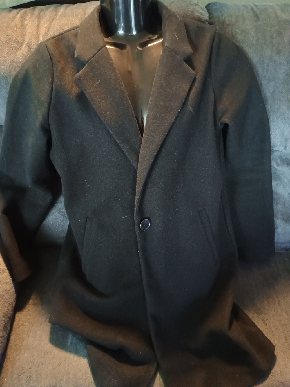Love For Humanity Couture Black Label Women’s M Black Single Button Overcoat